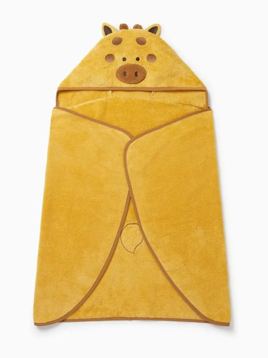Mori Supersoft Hooded Towel Yellow Giraffe Hot