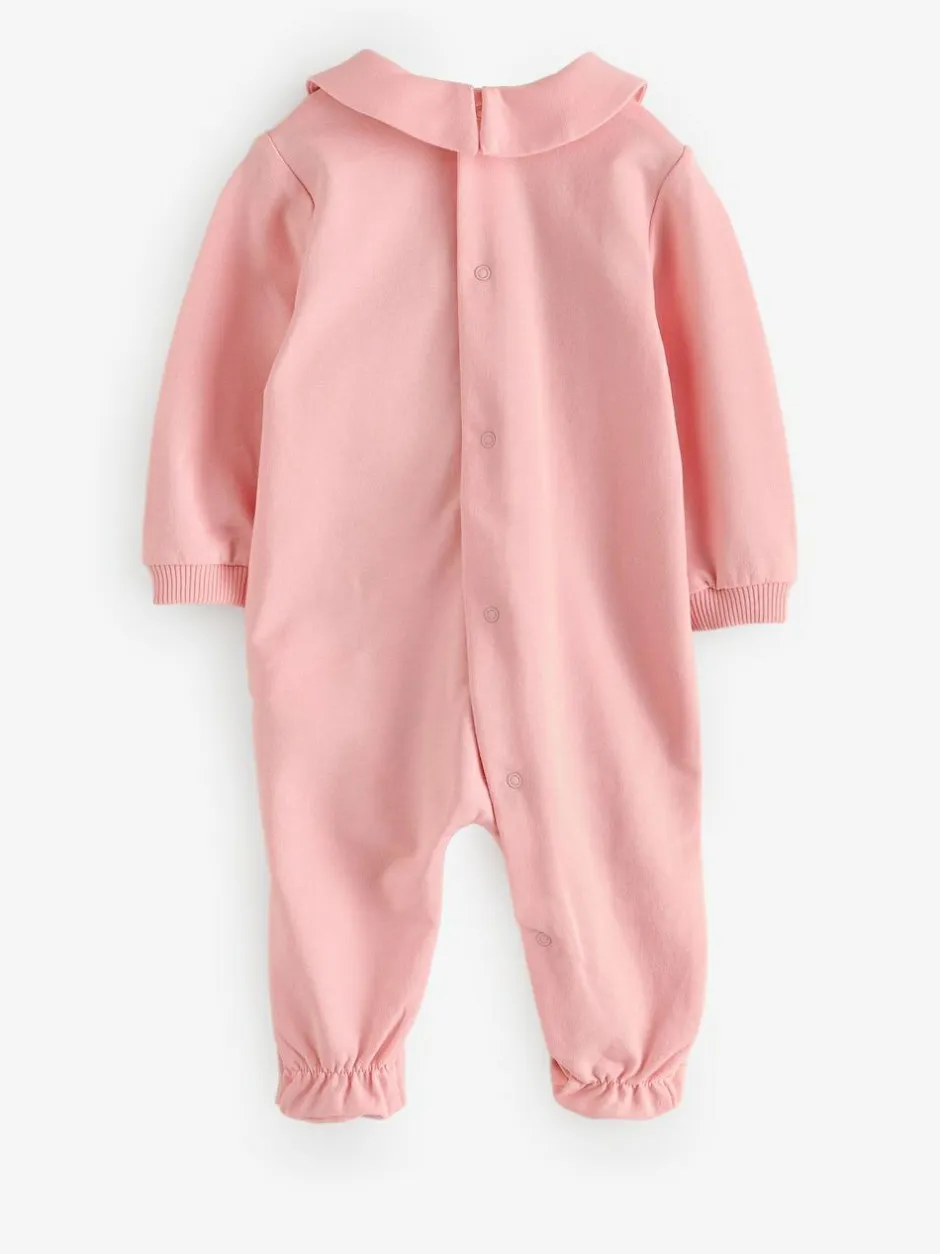 Moschino Baby Logo Sleepsuit, Hat & Bib Giftset With Giftbox Pink New