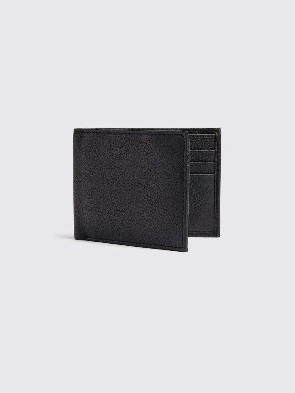 MOSS Black Grained Leather Wallet Best