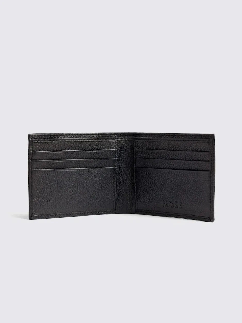 MOSS Black Grained Leather Wallet Best