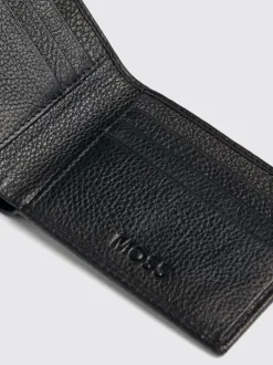 MOSS Black Grained Leather Wallet Best