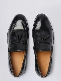 MOSS Highgate Tassel Loafers Black Clearance