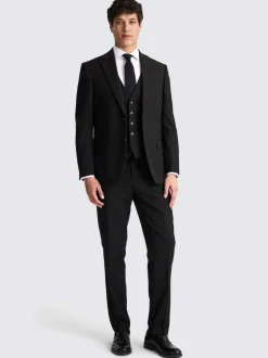 MOSS Regular Fit Stretch Suit Jacket Black Sale