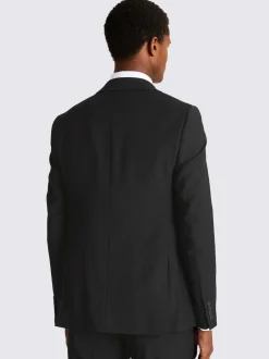 MOSS Slim Regular Fit Stretch Suit Jacket Black