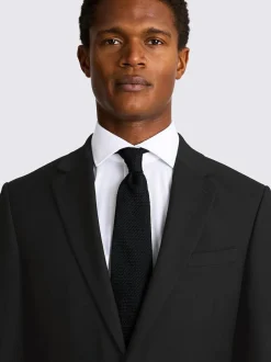 MOSS Slim Regular Fit Stretch Suit Jacket Black