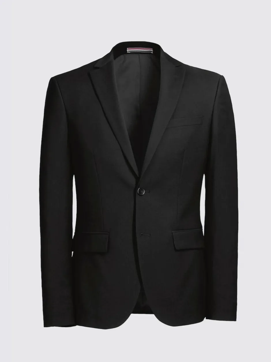 MOSS Slim Regular Fit Stretch Suit Jacket Black