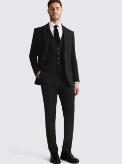 MOSS Tailored Regular Fit Stretch Suit Jacket Black Sale