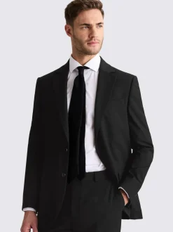 MOSS Tailored Regular Fit Stretch Suit Jacket Black Sale
