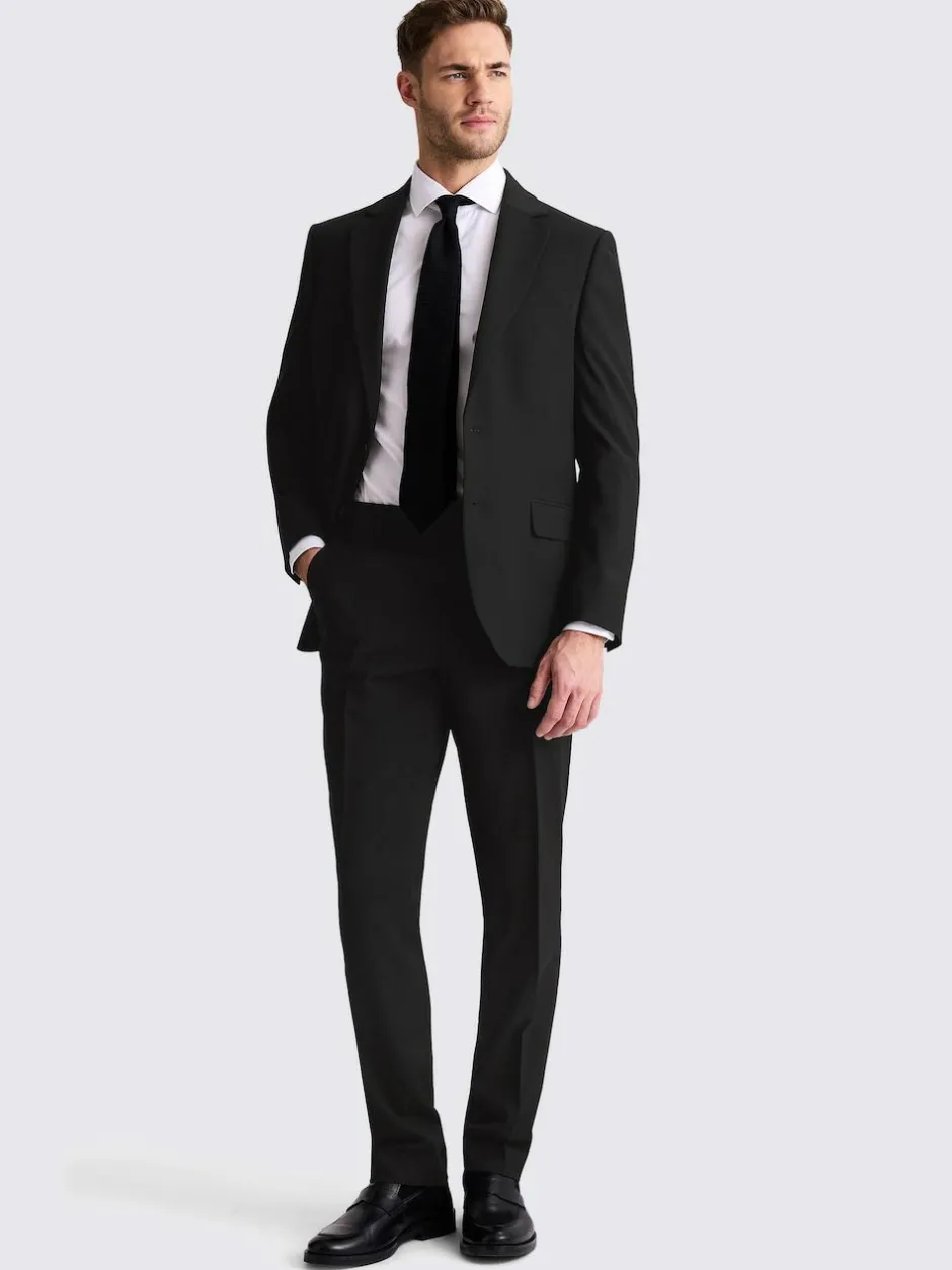MOSS Tailored Regular Fit Stretch Suit Jacket Black Sale