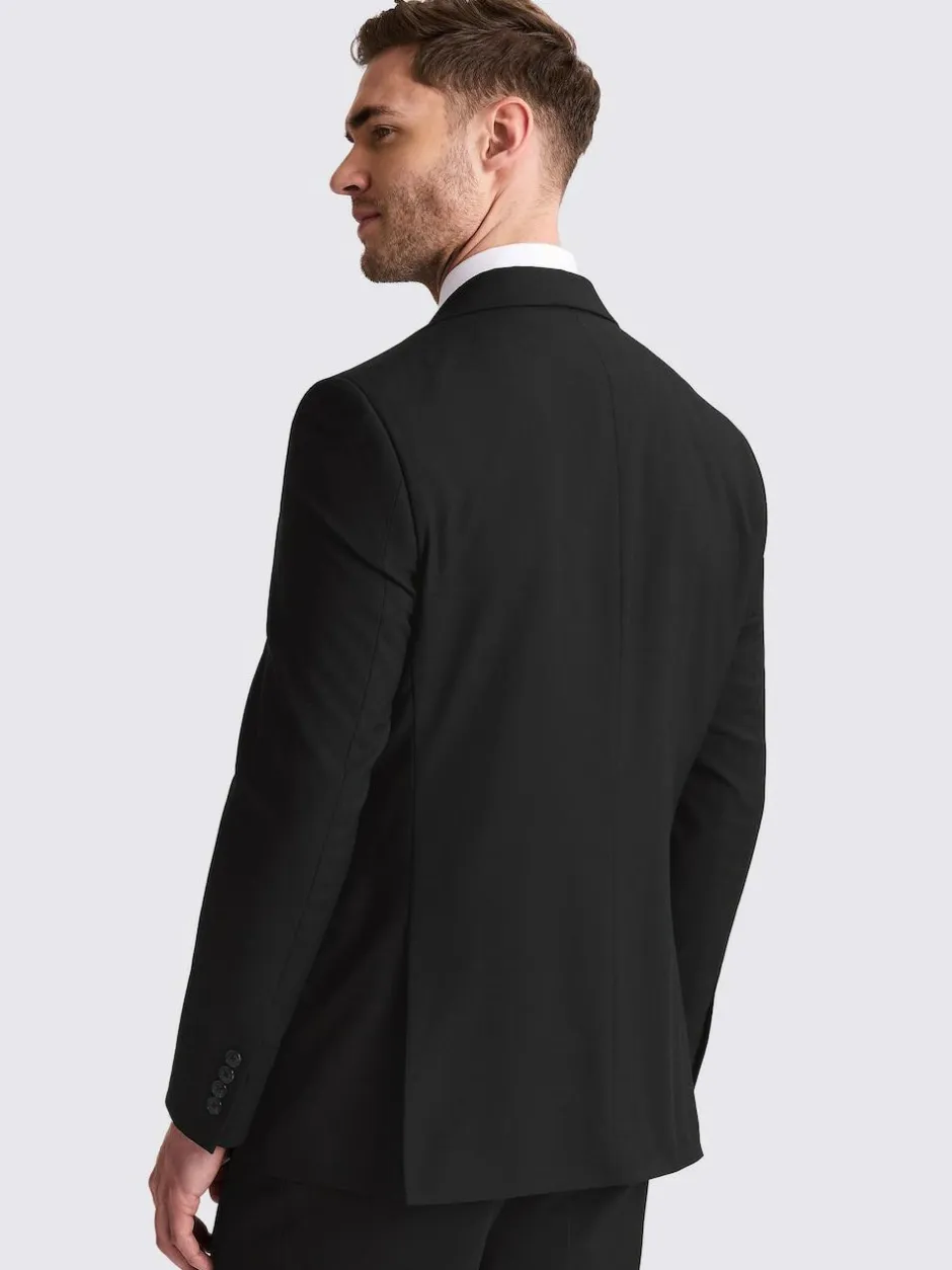 MOSS Tailored Regular Fit Stretch Suit Jacket Black Sale