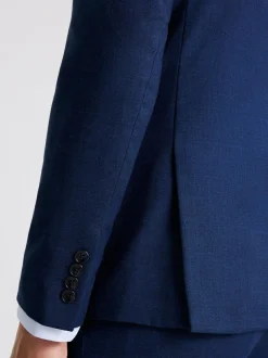 MOSS Blue Slim Slub Suit Jacket Sale