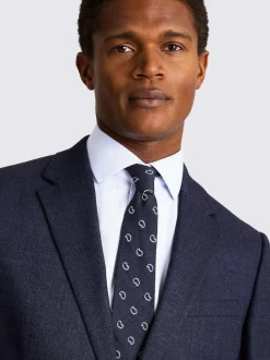 MOSS Blue Slim Twisted Suit Jacket Discount