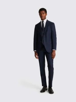 MOSS Blue Tailored Plain Italian Suit Jacket Hot