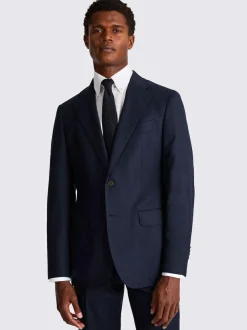 MOSS Blue Tailored Plain Italian Suit Jacket Hot
