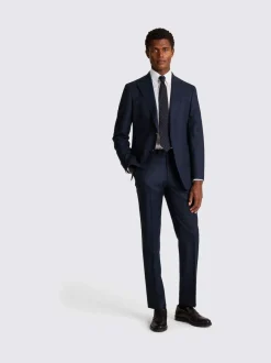 MOSS Blue Tailored Plain Italian Suit Jacket Hot
