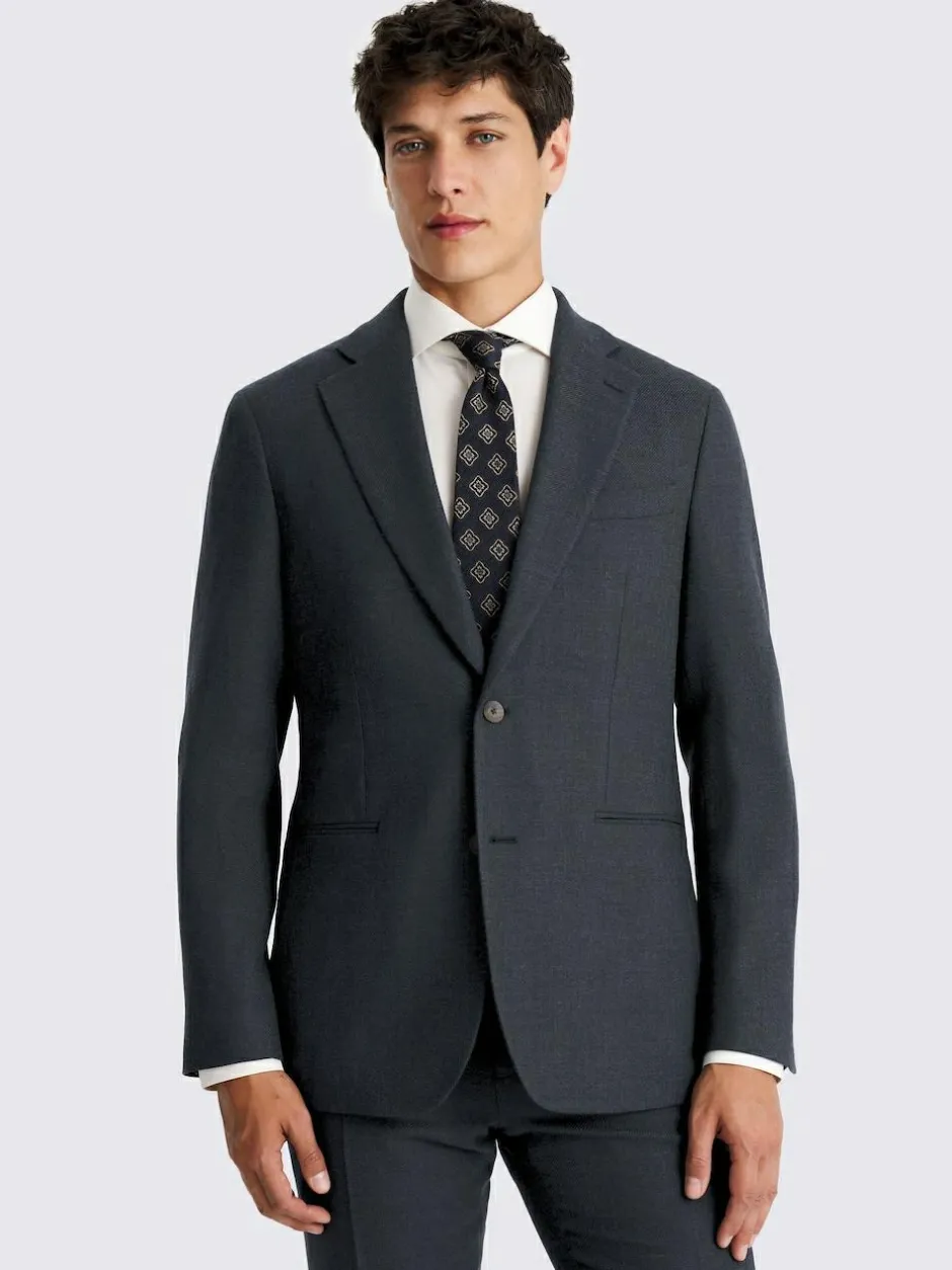 MOSS Blue Tailored Twill Suit Jacket