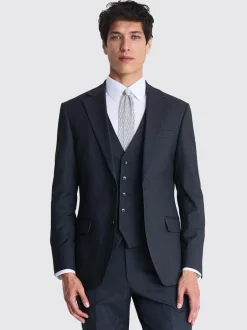 MOSS Tailored Regular Fit Stretch Suit Jacket Charcoal New
