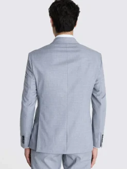 MOSS Slim Double Breasted Stretch Suit Jacket Grey Online