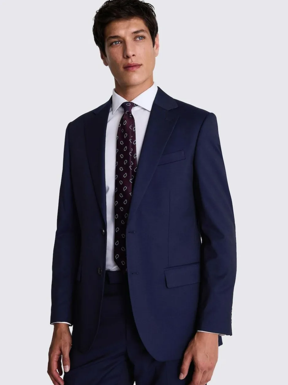 MOSS Regular Fit Stretch Suit Jacket Ink New