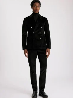 MOSS Slim Corduroy Suit Jacket Ink Discount