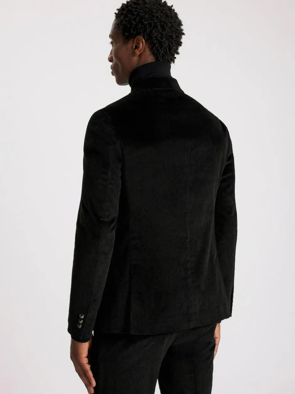 MOSS Slim Corduroy Suit Jacket Ink Discount