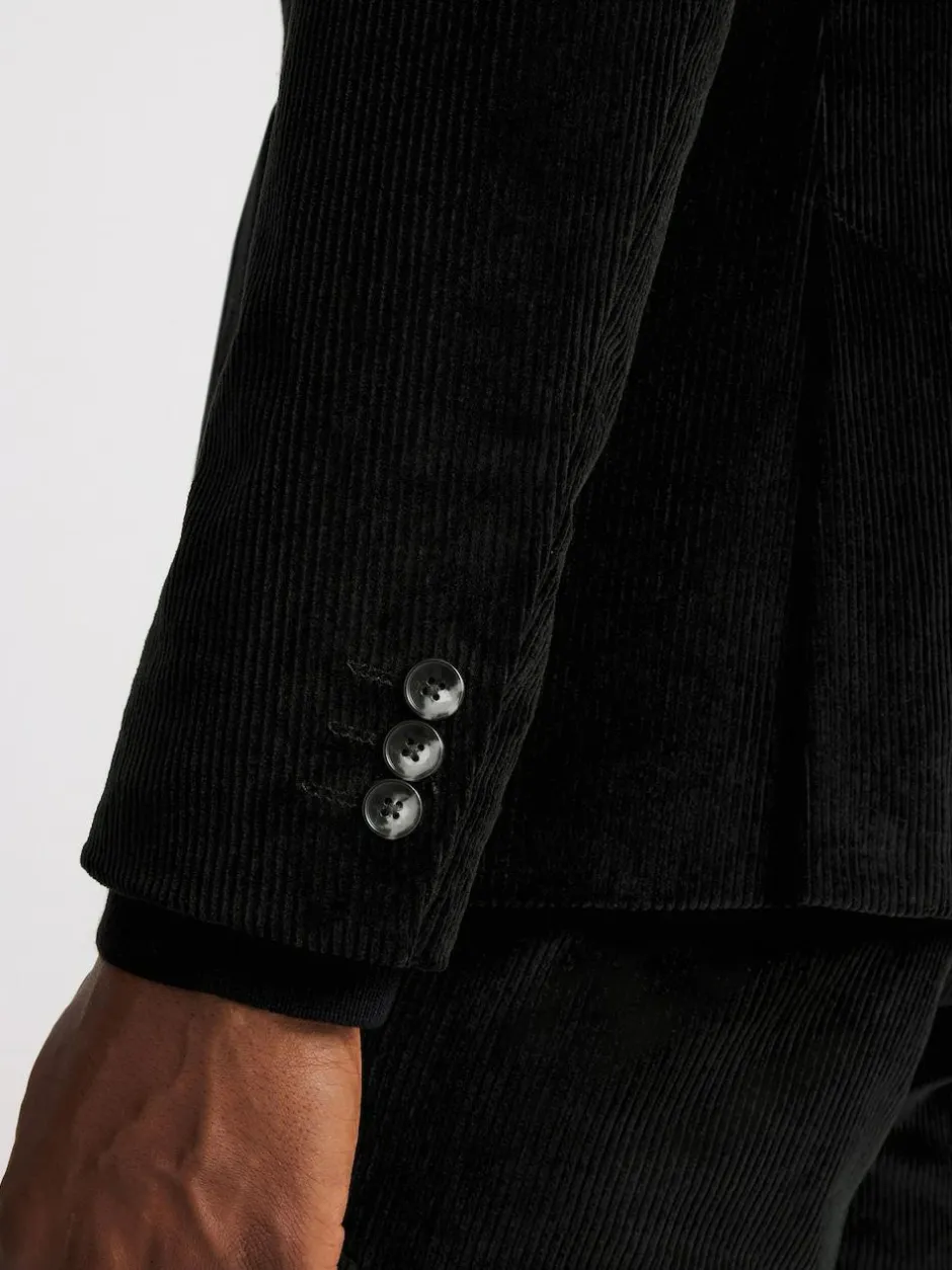 MOSS Slim Corduroy Suit Jacket Ink Discount