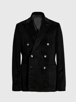 MOSS Slim Corduroy Suit Jacket Ink Discount