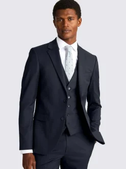 MOSS Slim Regular Fit Stretch Suit Jacket Ink New