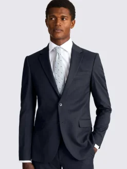 MOSS Slim Regular Fit Stretch Suit Jacket Ink New