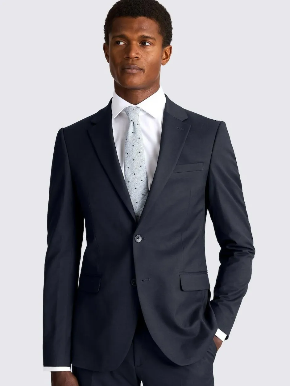MOSS Slim Regular Fit Stretch Suit Jacket Ink New