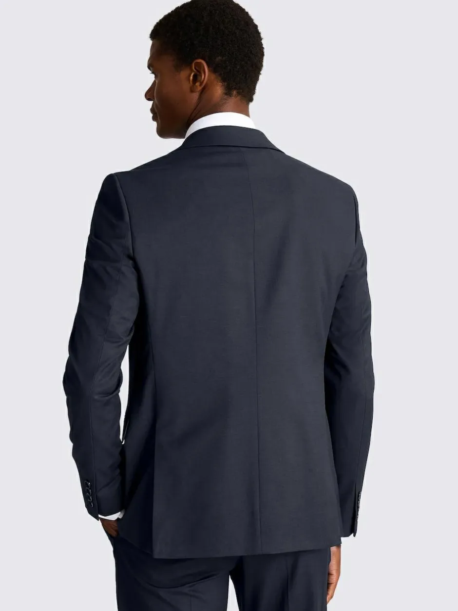 MOSS Slim Regular Fit Stretch Suit Jacket Ink New