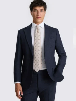 MOSS Tailored Herringbone Suit Jacket Ink Clearance