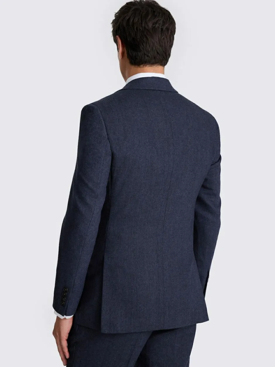 MOSS Tailored Herringbone Suit Jacket Ink Clearance