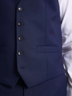 MOSS Tailored Regular Fit Stretch Suit Waistcoat Ink Discount