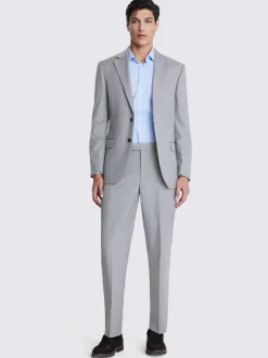MOSS Regular Fit Stretch Suit Jacket Light Grey Hot