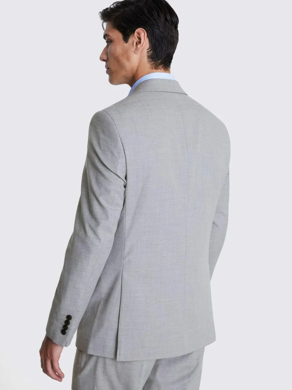 MOSS Regular Fit Stretch Suit Jacket Light Grey Hot