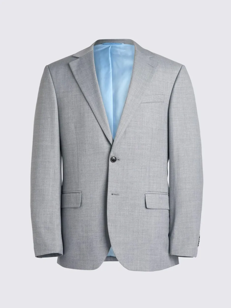 MOSS Regular Fit Stretch Suit Jacket Light Grey Hot