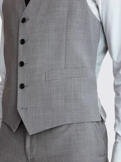 MOSS Light Grey Tailored Performance Suit Waistcoat