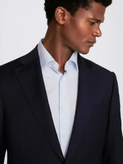 MOSS Regular Twill Suit Jacket Navy New