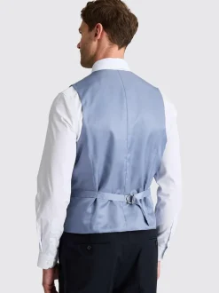 MOSS Navy Tailored Performance Suit Waistcoat Clearance