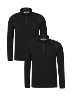 Mountain Warehouse Black Merino Multipack Thermal Top Hot