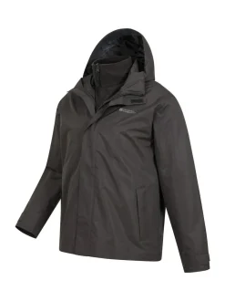 Mountain Warehouse Black Mens Fell 3-In-1 Water Resistant Jacket