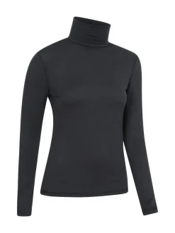 Mountain Warehouse Black Keep The Heat Womens Roll Neck Thermals Sale