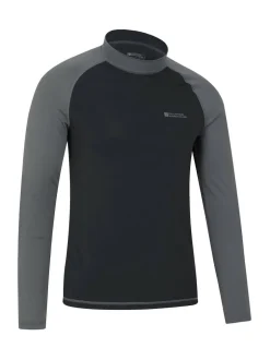 Mountain Warehouse Black Mens Long Sleeve Rash Vest Best