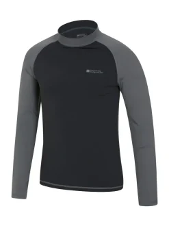 Mountain Warehouse Black Mens Long Sleeve Rash Vest Best