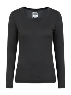 Mountain Warehouse Black Womens Keep The Heat Thermal Top and Pants Set