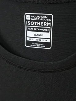Mountain Warehouse Black Womens Keep The Heat Thermal Top and Pants Set