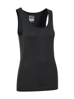 Mountain Warehouse Black Keep The Heat Womens IsoTherm Thermal Vest Top Outlet