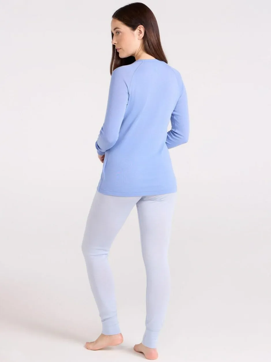 Mountain Warehouse Merino II Quick Drying Thermal Base Layer Joggers Blue Chrome New