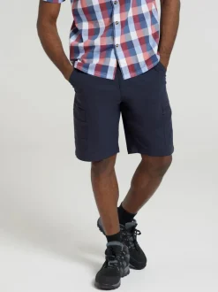 Mountain Warehouse Blue Mens Trek Walking Shorts New